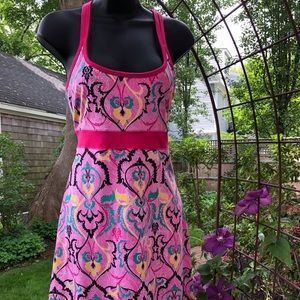 Pink Printed Yoga Dress